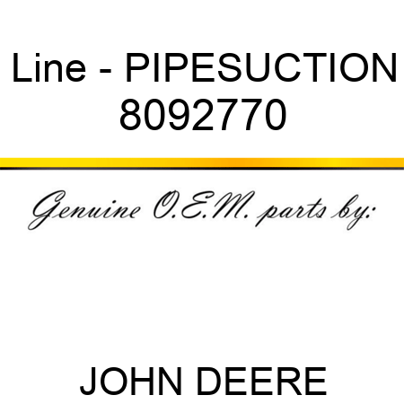 Line - PIPESUCTION 8092770