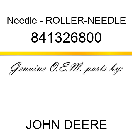 Needle - ROLLER-NEEDLE 841326800