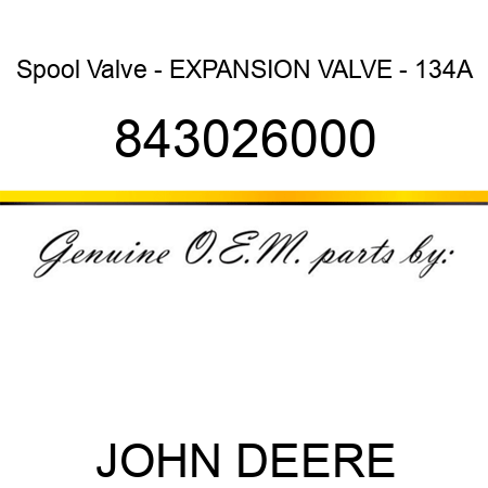 Spool Valve - EXPANSION VALVE - 134A 843026000
