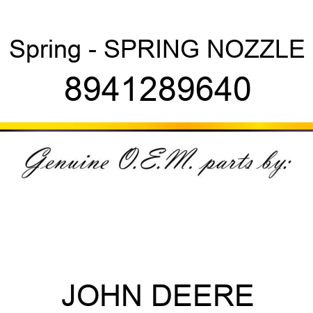 Spring - SPRING, NOZZLE 8941289640