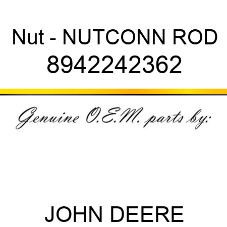 Nut - NUT,CONN ROD 8942242362