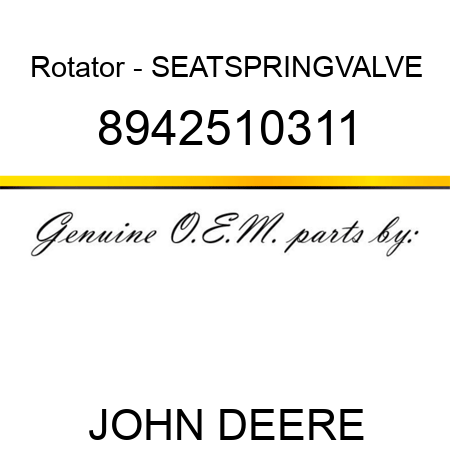 Rotator - SEAT,SPRING,VALVE 8942510311