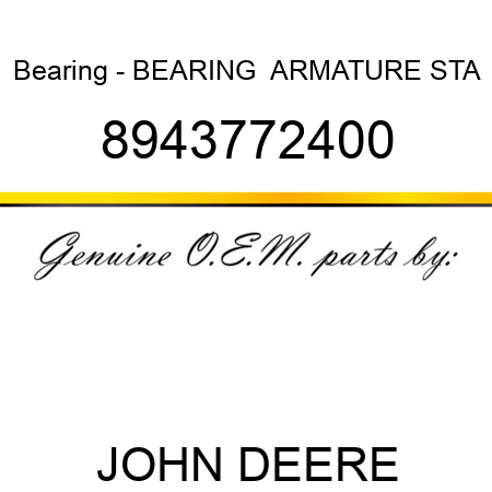 Bearing - BEARING,  ARMATURE, STA 8943772400