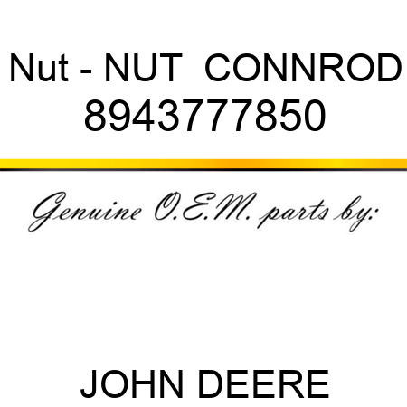 Nut - NUT,  CONNROD 8943777850
