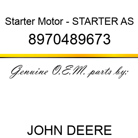 Starter Motor - STARTER AS 8970489673