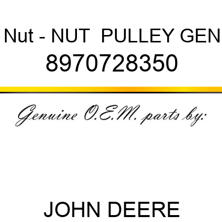 Nut - NUT,  PULLEY, GEN 8970728350