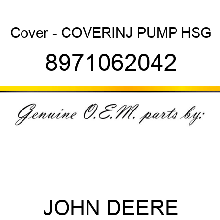 Cover - COVER,INJ PUMP HSG 8971062042