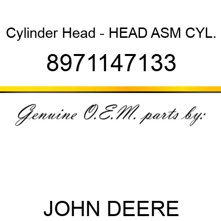 Cylinder Head - HEAD ASM CYL. 8971147133
