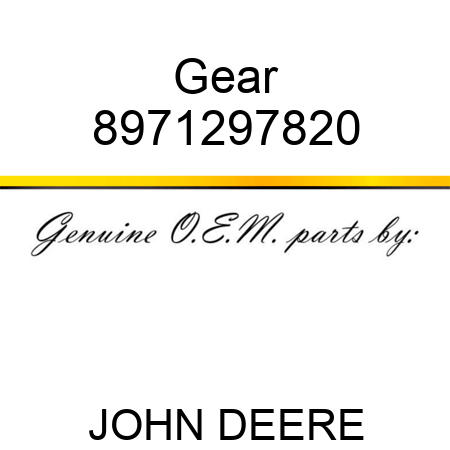 Gear 8971297820