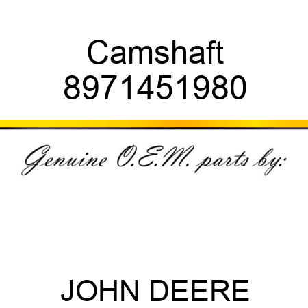 Camshaft 8971451980