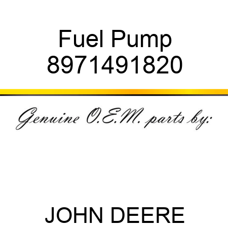 Fuel Pump 8971491820