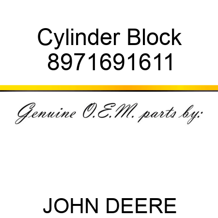Cylinder Block 8971691611
