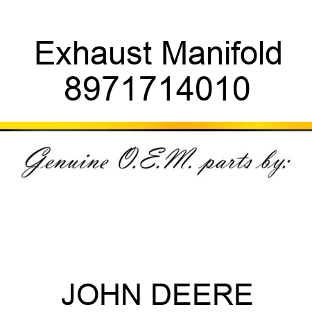 Exhaust Manifold 8971714010