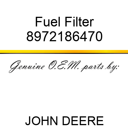 Fuel Filter 8972186470