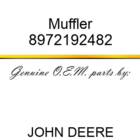 Muffler 8972192482