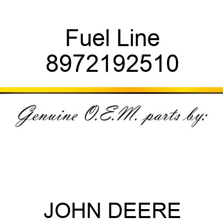 Fuel Line 8972192510