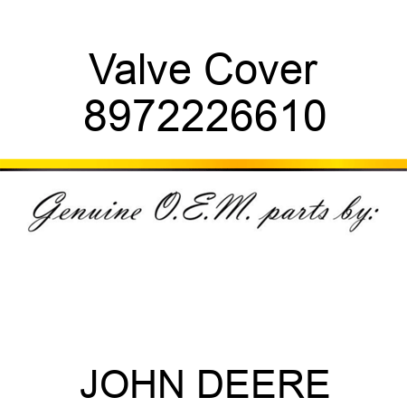 Valve Cover 8972226610