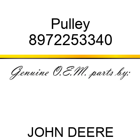 Pulley 8972253340