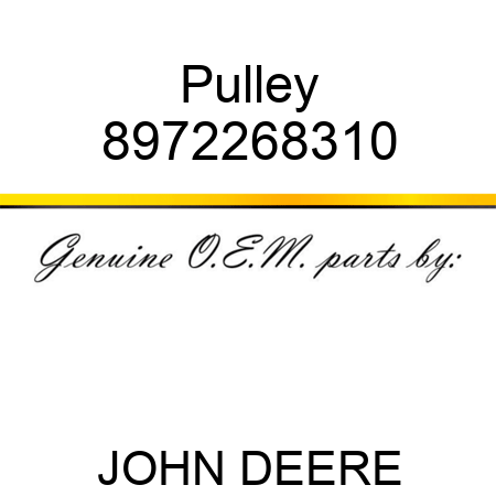 Pulley 8972268310