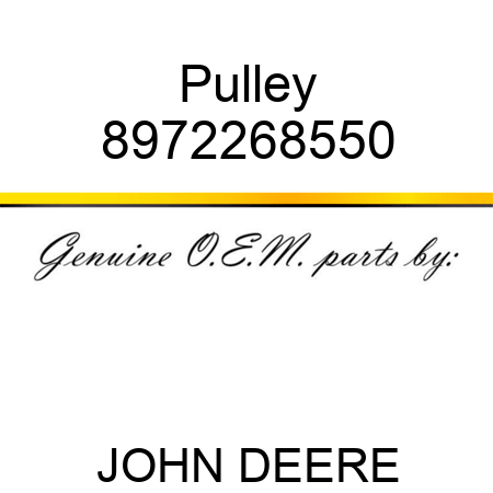 Pulley 8972268550