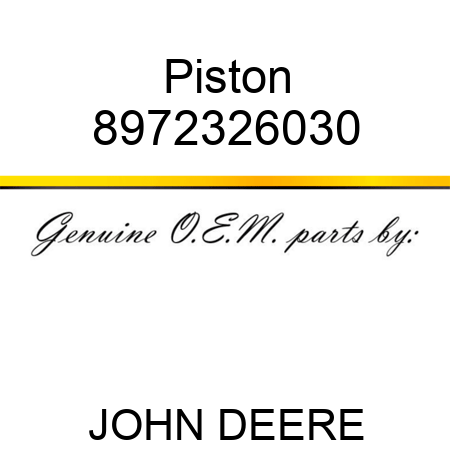 Piston 8972326030