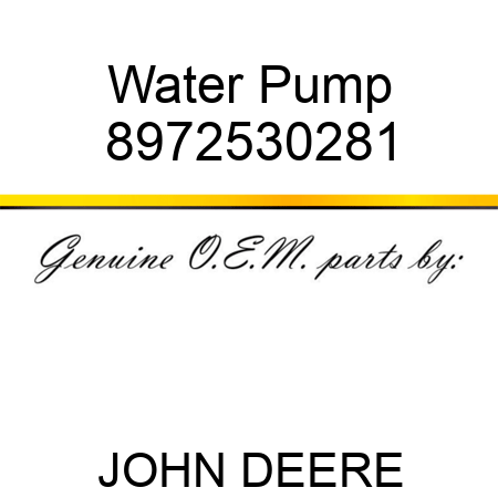 Water Pump 8972530281