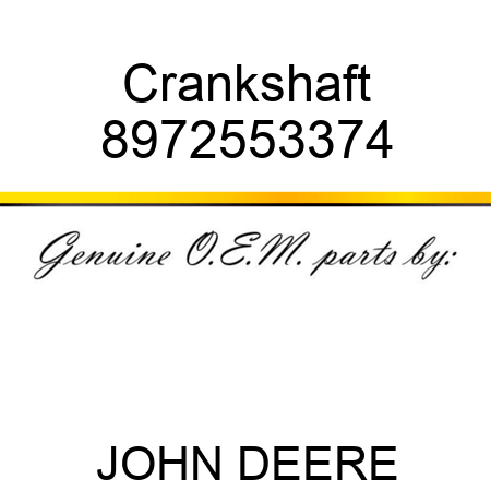 Crankshaft 8972553374