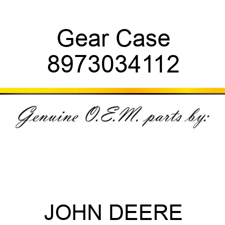 Gear Case 8973034112