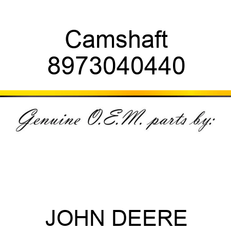 Camshaft 8973040440