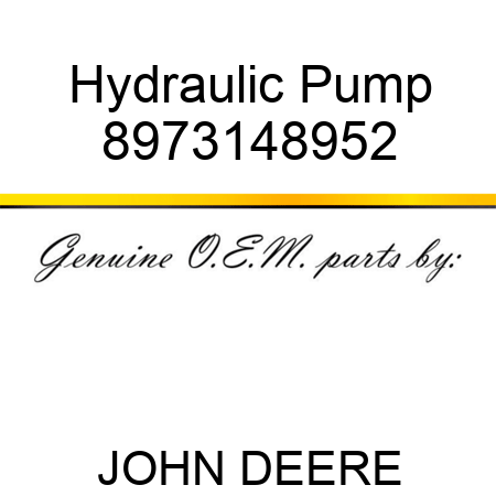 Hydraulic Pump 8973148952