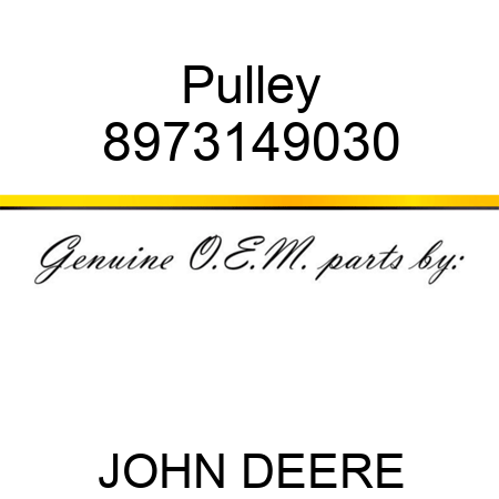 Pulley 8973149030