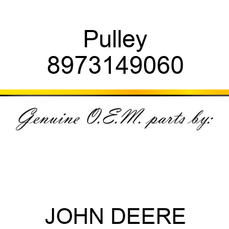 Pulley 8973149060