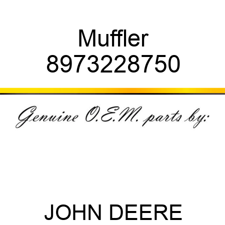 Muffler 8973228750