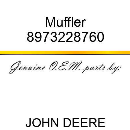 Muffler 8973228760