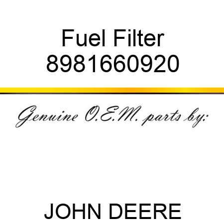 Fuel Filter 8981660920