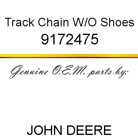 Track Chain W/O Shoes 9172475