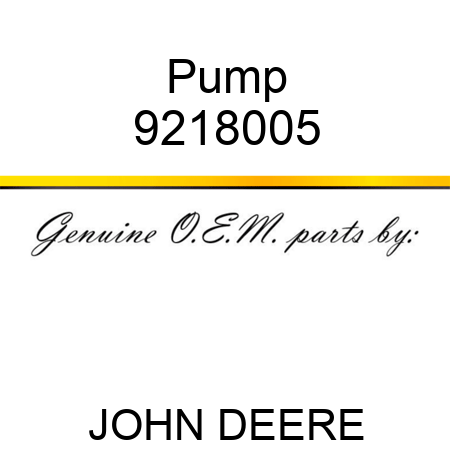 Pump 9218005