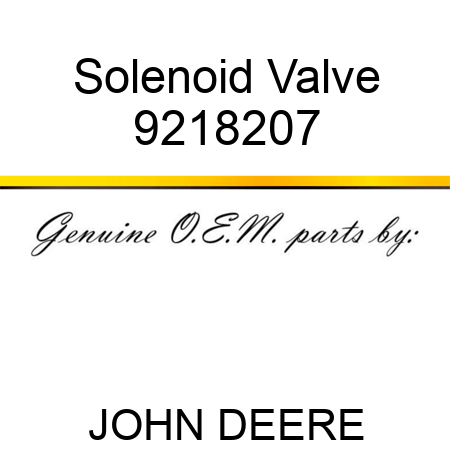 Solenoid Valve 9218207