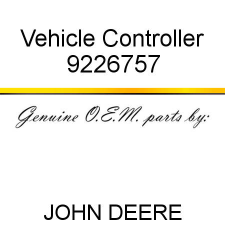 Vehicle Controller 9226757