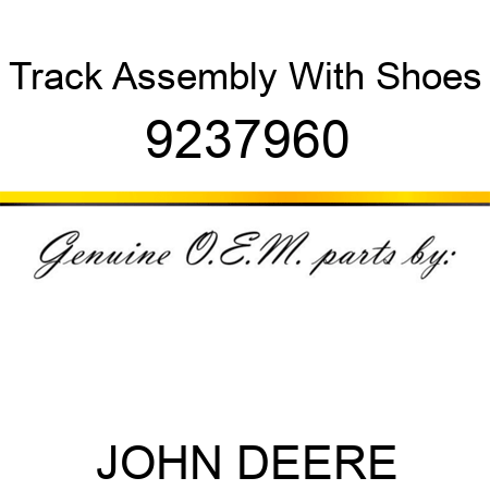 Track Assembly With Shoes 9237960