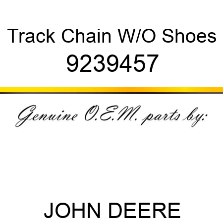 Track Chain W/O Shoes 9239457