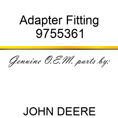Adapter Fitting 9755361