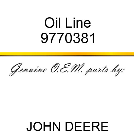 Oil Line 9770381