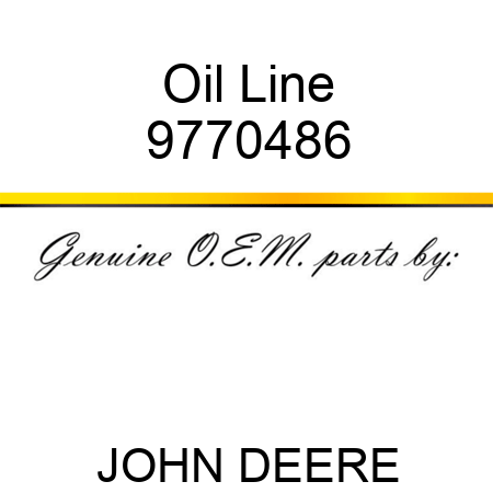 Oil Line 9770486