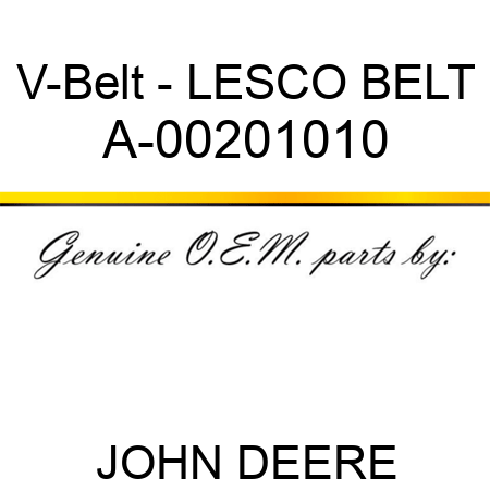 V-Belt - LESCO BELT A-00201010