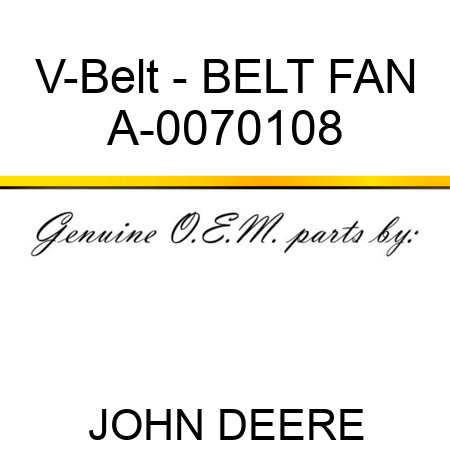 V-Belt - BELT, FAN A-0070108