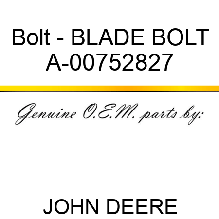 Bolt - BLADE BOLT A-00752827
