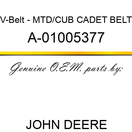 V-Belt - MTD/CUB CADET BELT A-01005377
