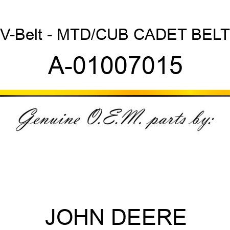 V-Belt - MTD/CUB CADET BELT A-01007015
