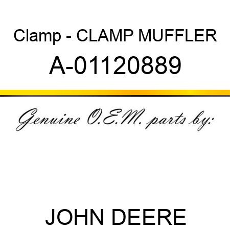 Clamp - CLAMP, MUFFLER A-01120889